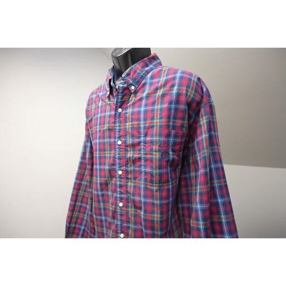 Chaps Ralph Lauren Dress Shirt Plaid Easy Care Mens Size 3XB 3XL Big - Picture 1 of 9